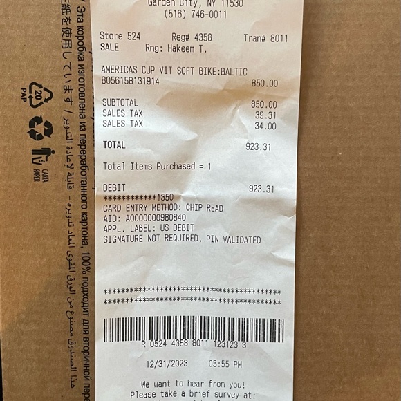 American Cup Pradas. Worn once. Size US 9. Authentic with receipt - Picture 3 of 6